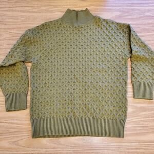 Knox Rose Sweater Green Size M Chunky Pullover Mock Neck